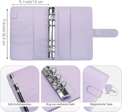 A6 Binder Budget Planner Deutsch mit Etikettenaufklebern