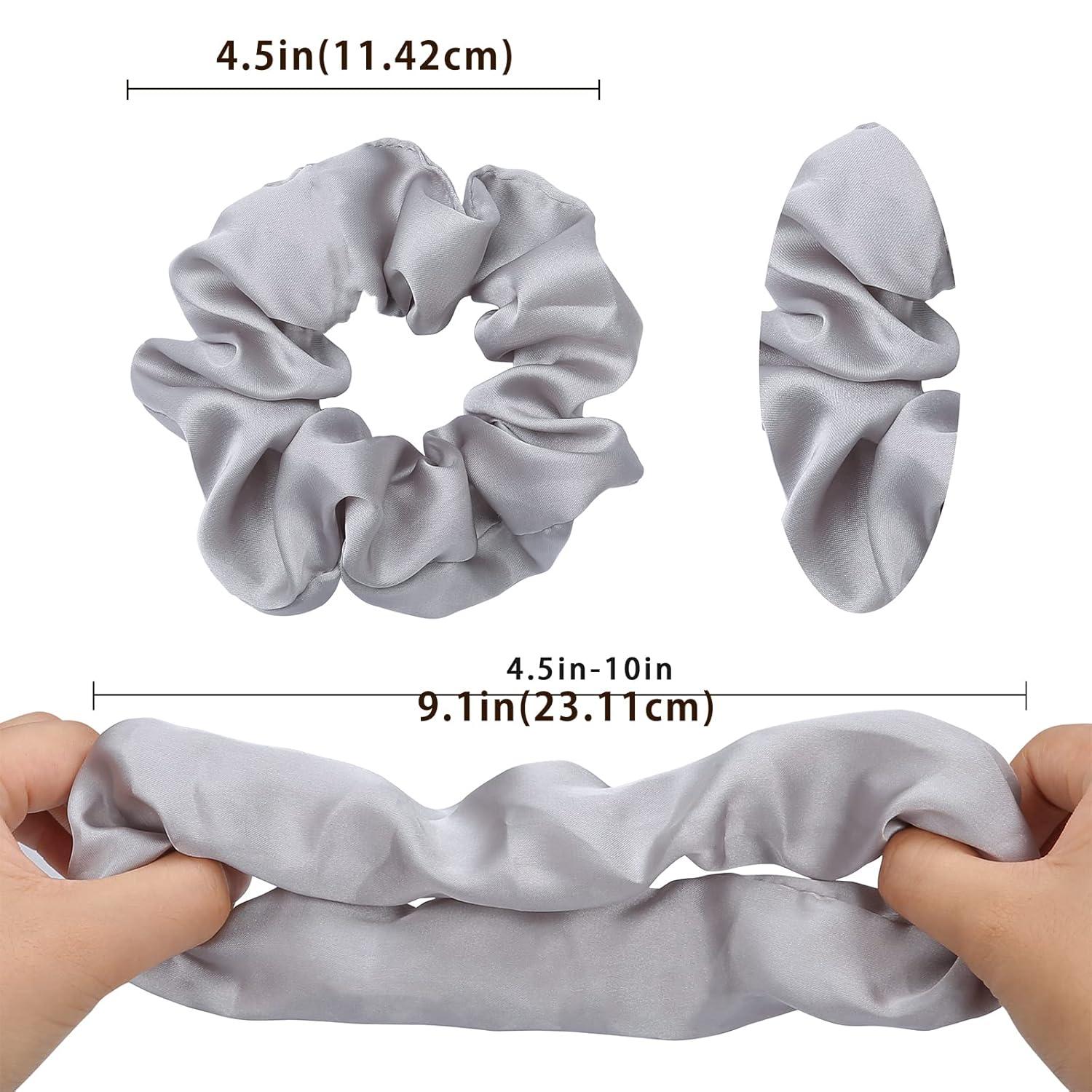 Haargummis Seide Scrunchies Satin für Damen, 6 Stück - 6 Farben