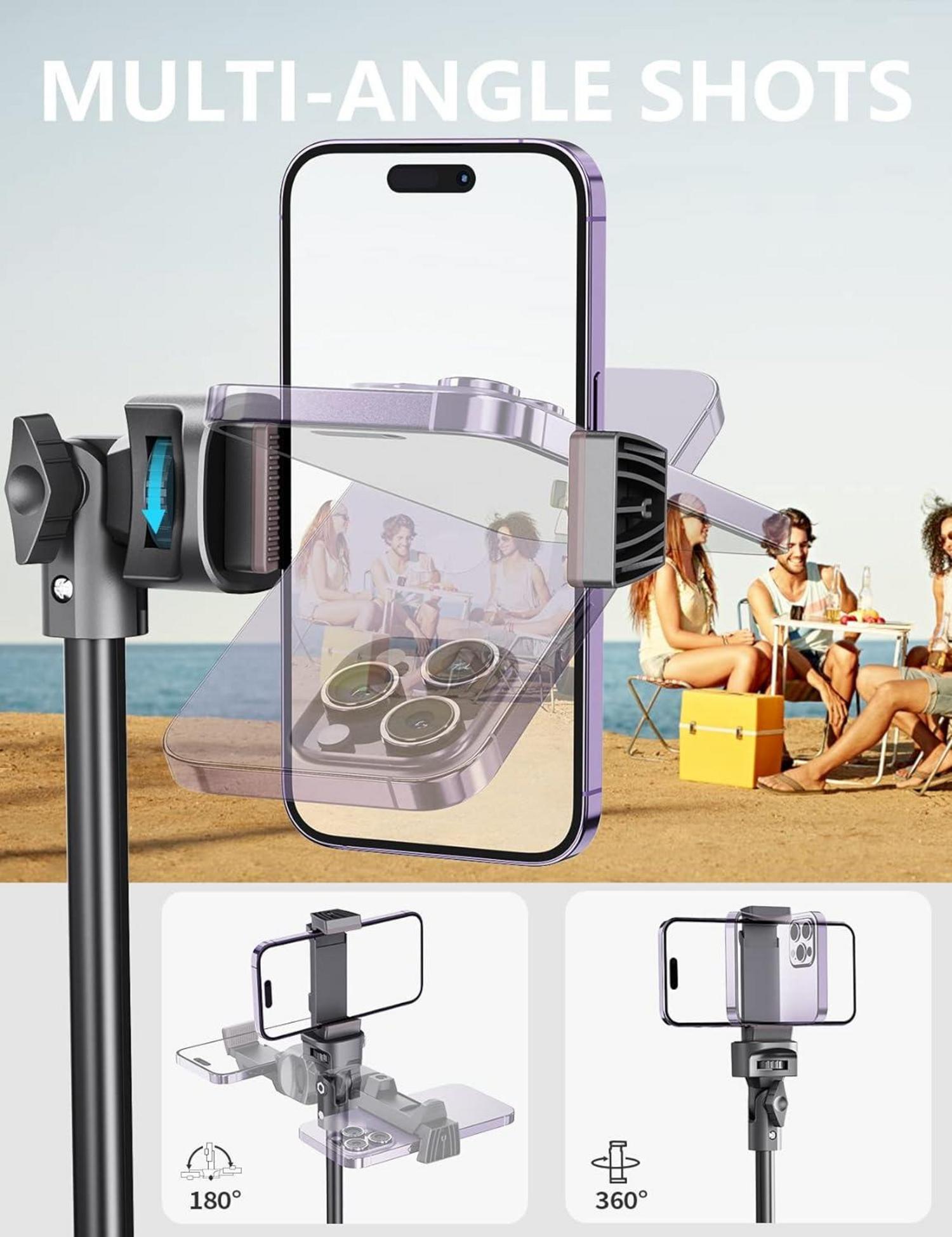 Handy Stativ Ständer 170cm mit Fernauslöser, Smartphone Stative