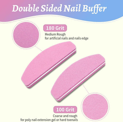 Nagelpuffer Block Doppelseitig Nail Buffer 100/180 Schwamm