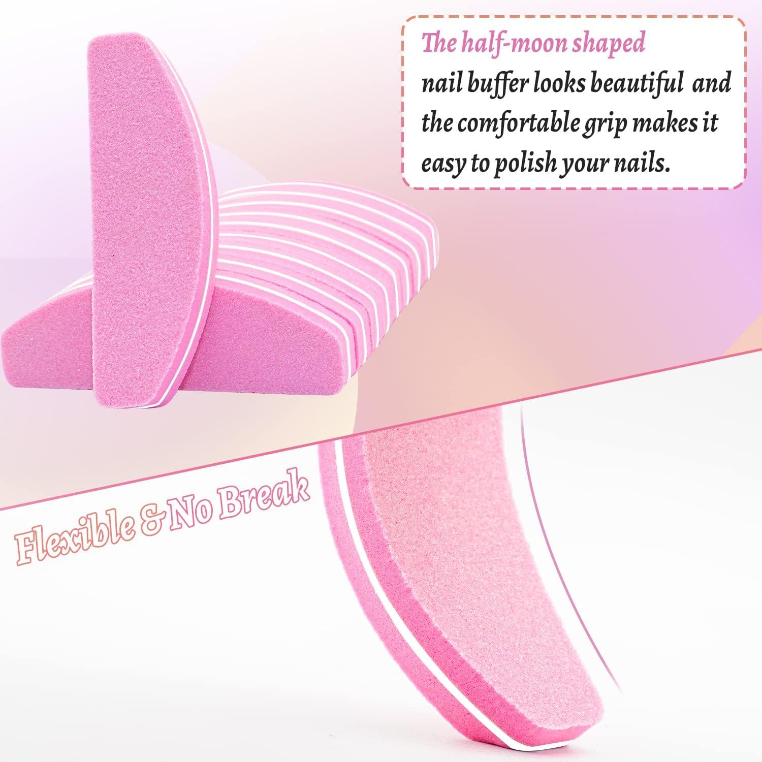 Nagelpuffer Block 100/180 doppelseitig Nail Buffer Pink