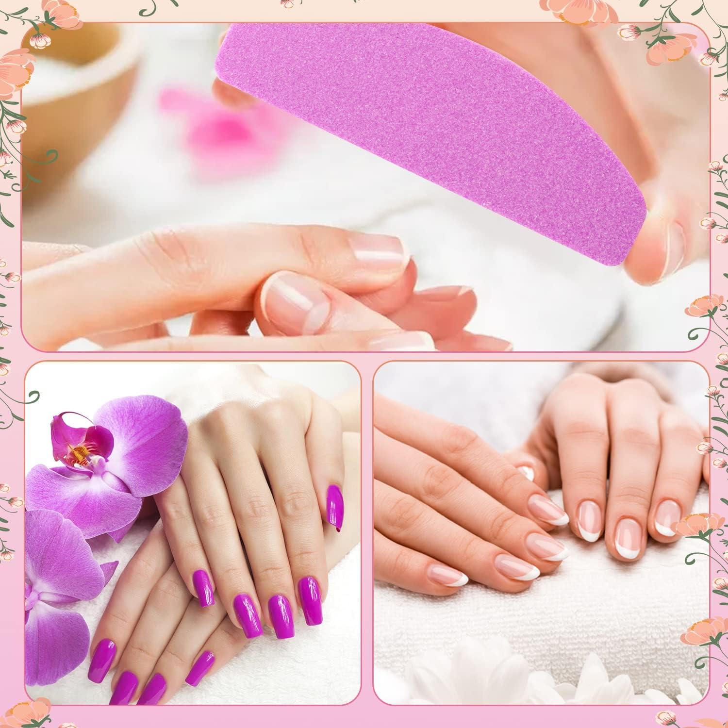 Nagelpuffer Block 100/180 doppelseitig Nail Buffer Pink