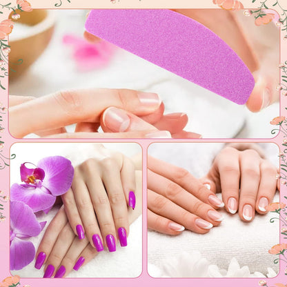 Nagelpuffer Block 100/180 doppelseitig Nail Buffer Pink