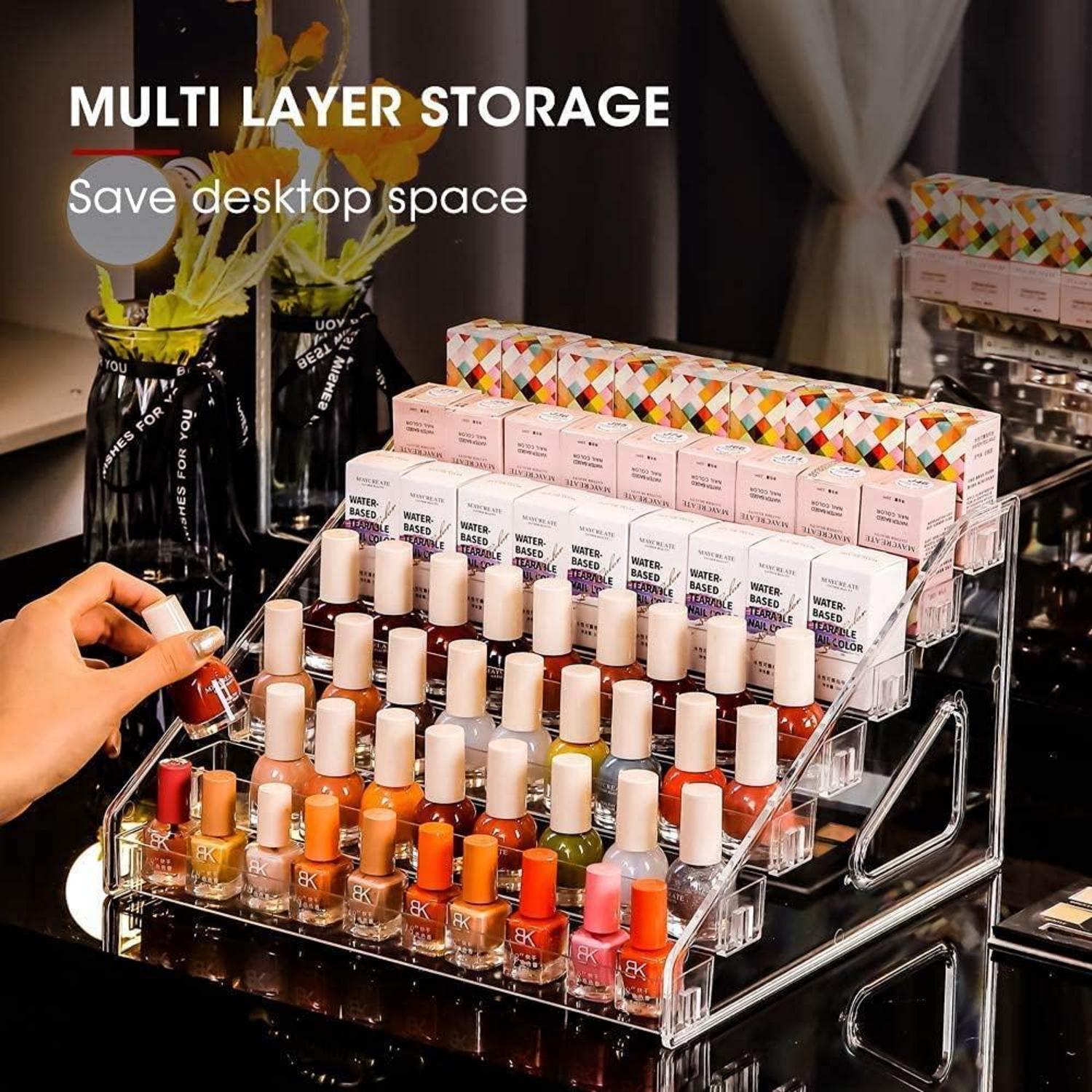 Nagellack Aufbewahrung Acryl Display 84 Flaschen Halter Make-up Organizer (2er