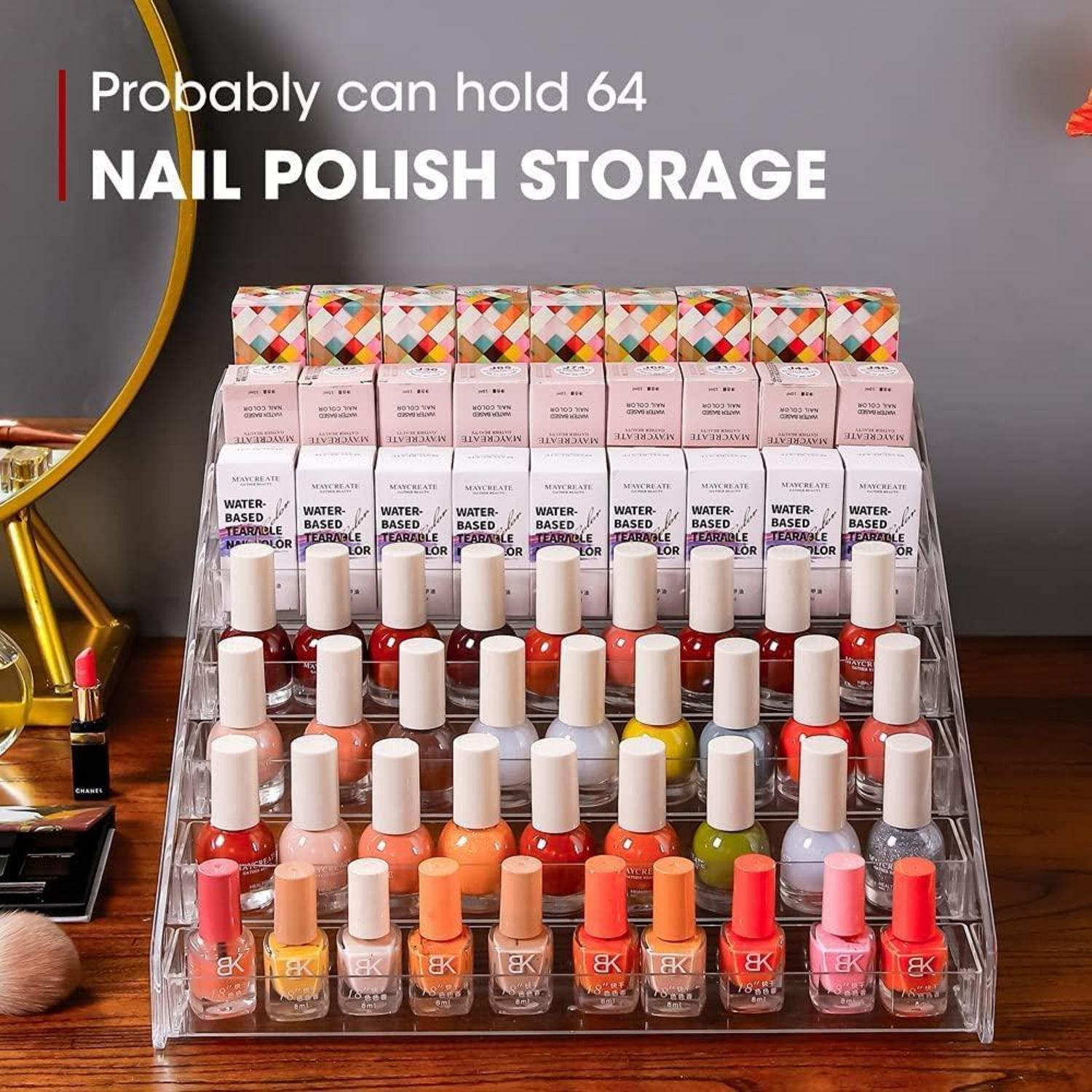 Nagellack Aufbewahrung Acryl Display 84 Flaschen Halter Make-up Organizer (2er
