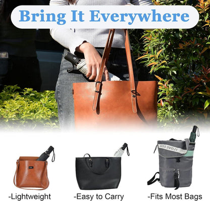 Vicloon Regenschirm Auf-Zu-Automatik Sturmfest Taschenschirm 210T Teflon-Beschichtung Herren Damen Elegantes Schwarz