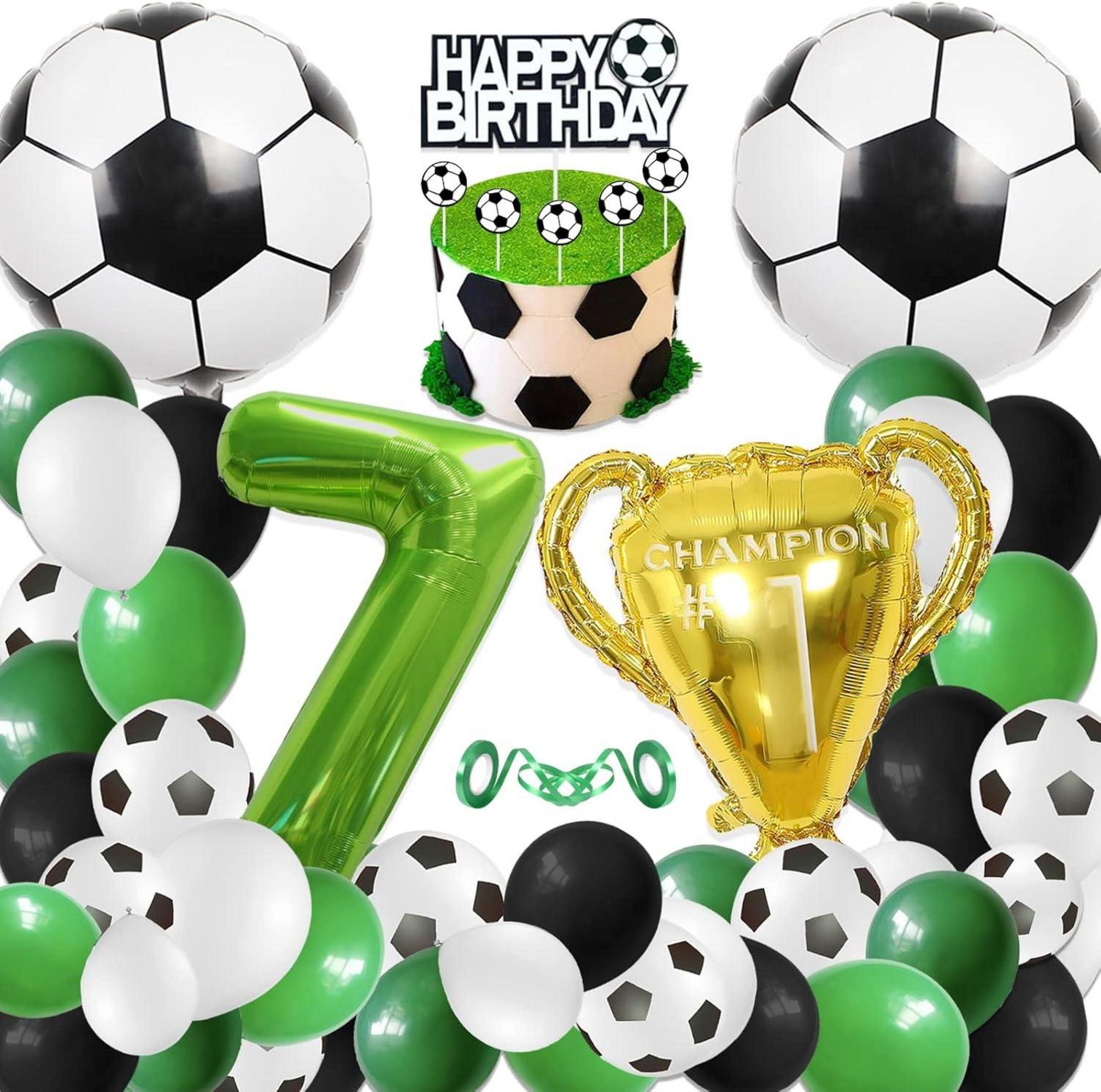Fußball Party Dekoration Set 7. Geburtstag Kinder Jungen