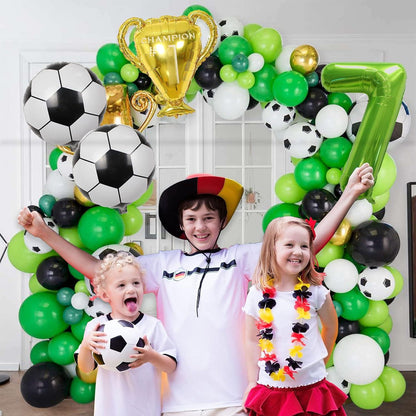 Fußball Deko Geburtstag Kinder 7 Jahre - Partyset mit