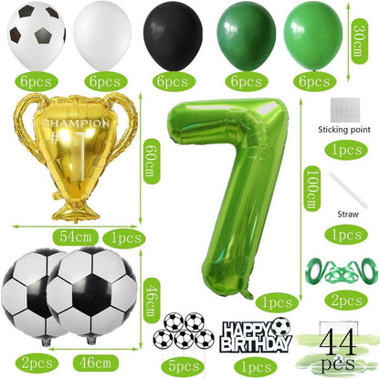 Fußball Party Dekoration Set 7. Geburtstag Kinder Jungen