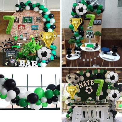 Fussball Deko Geburtstag Kinder 7 Jahre Party Set Luftballons Cup Topper Tischdeko