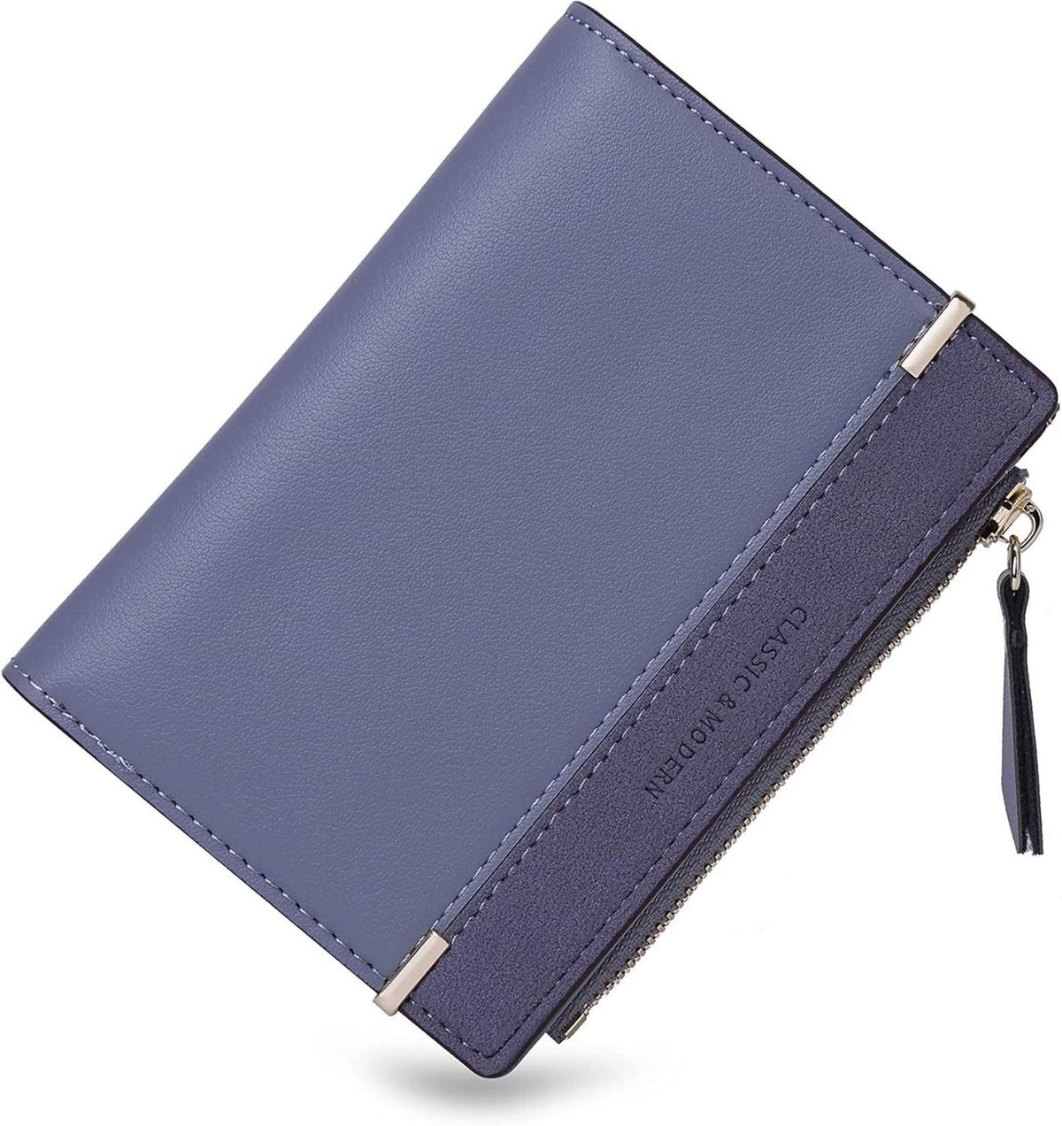 Damen Geldbörse Wasserdicht aus PU Leder Blau
