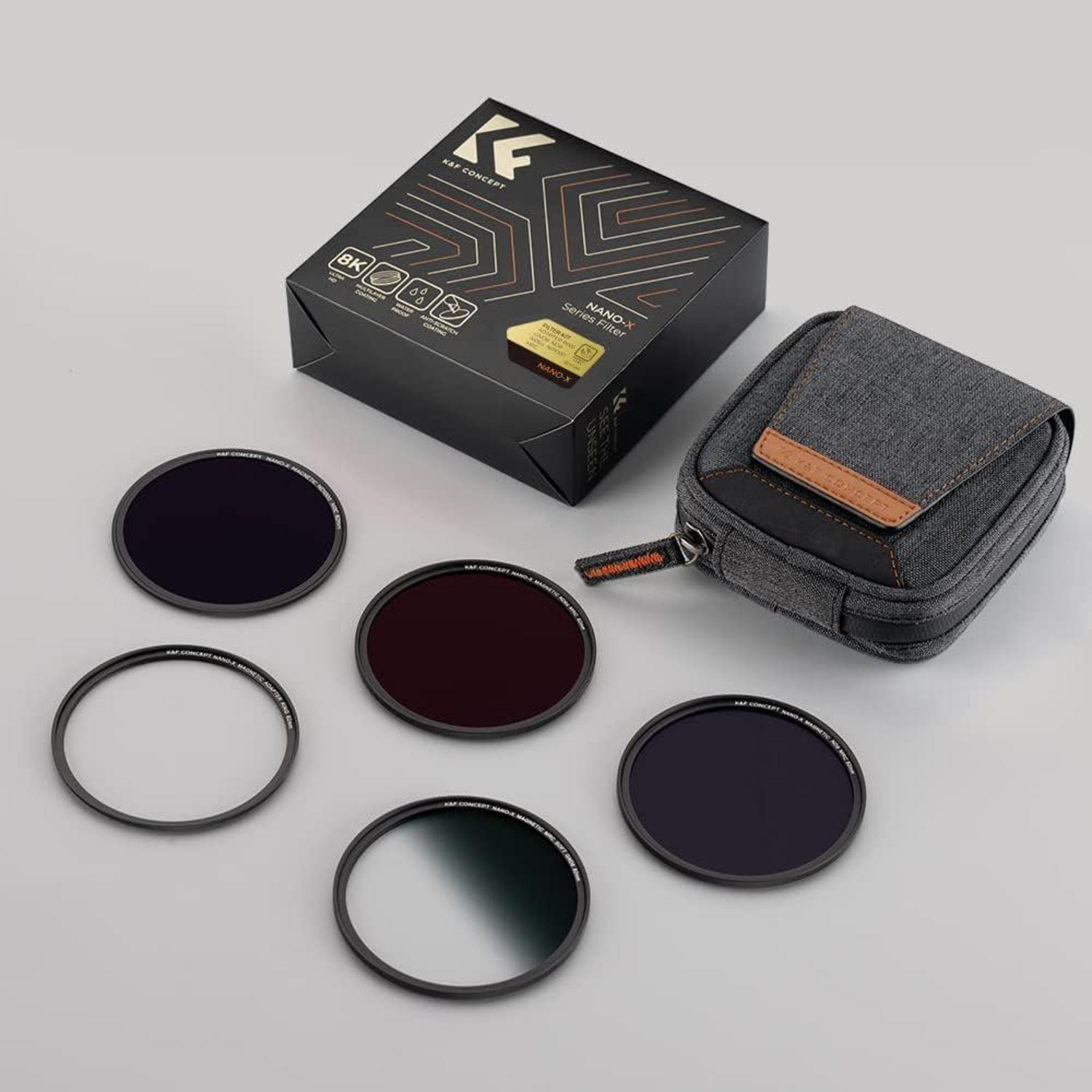 K&F Concept Magnetisches Filter Set Nano X-Serie 67mm GND8, ND8, ND64, ND1000