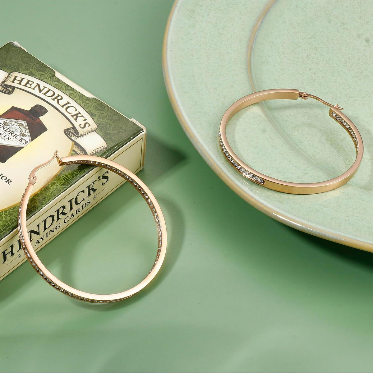 Creolen Edelstahl Damen mit Zirkonia, 40-60mm, Silber/Gold/Roségold