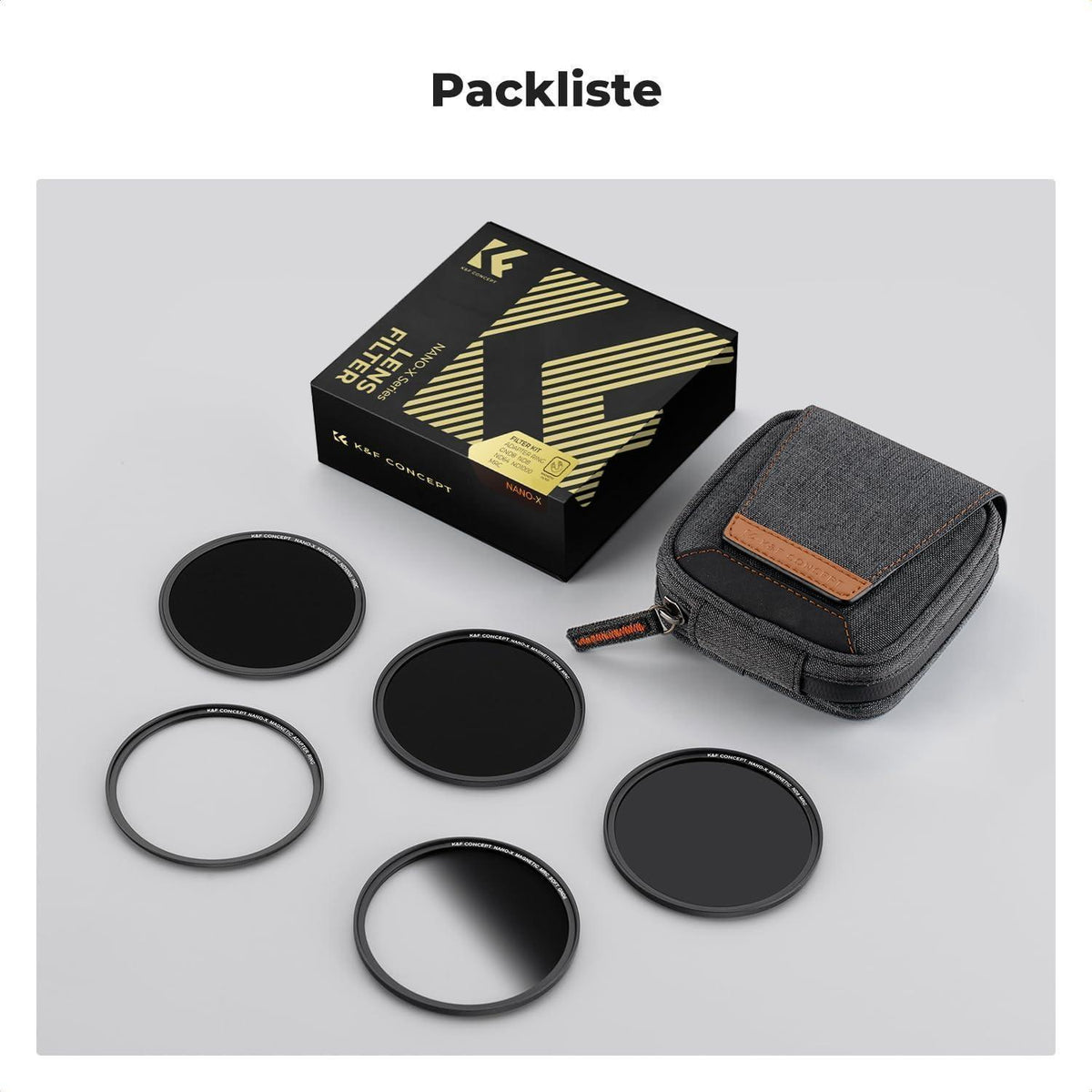 Magnetisches Filterset 72mm mit Adapterring und Tasche
