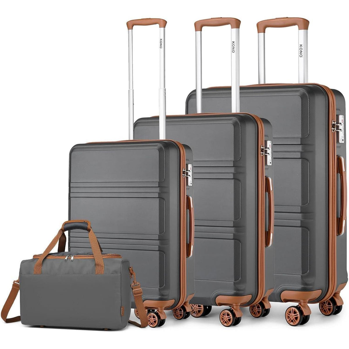 4-teiliges Hartschalen-Kofferset mit TSA-Schloss & Ryanair-Tasche