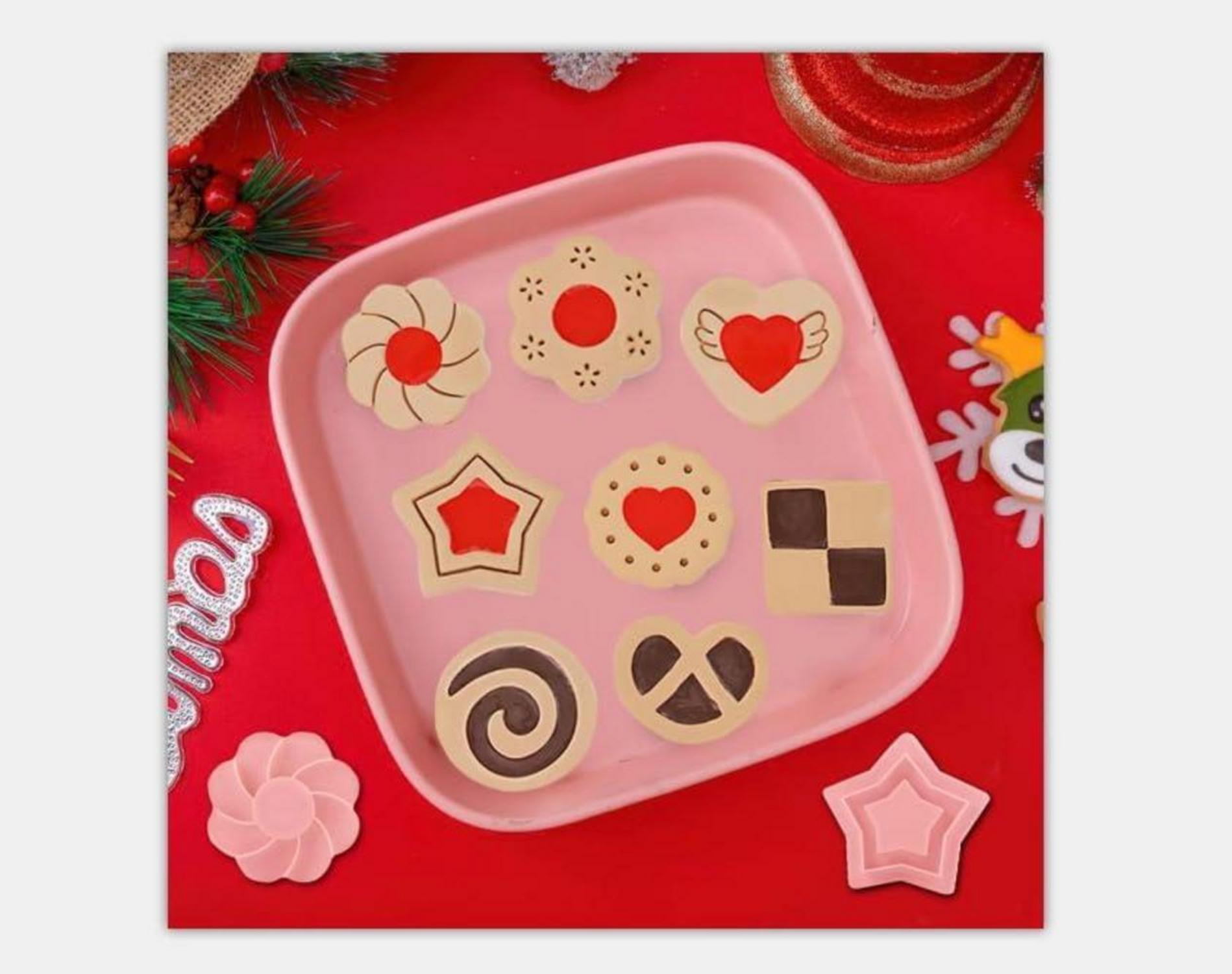 Ausstechformen Weihnachten Linzer FainFun 8 Stück Plätzchenausstecher Set