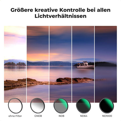 Magnetisches Filterset 62mm mit GND8, ND8, ND64, ND1000