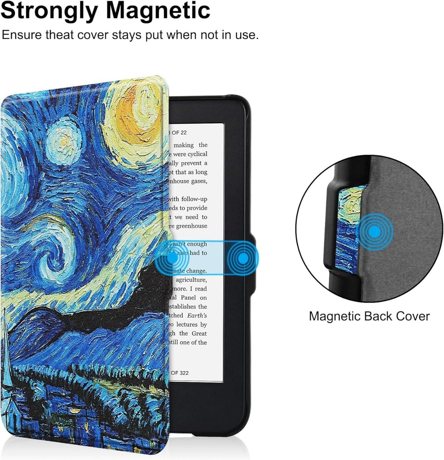 HGWALP Slim Shell Hülle für Tolino Shine & Kobo Clara eReaders, Premium Cover-Star Sky