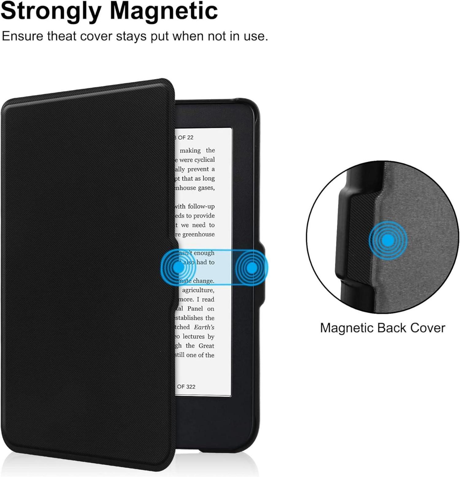 HGWALP Slim Shell Hülle für 6 Zoll Tolino Kobo eReader Schwarz