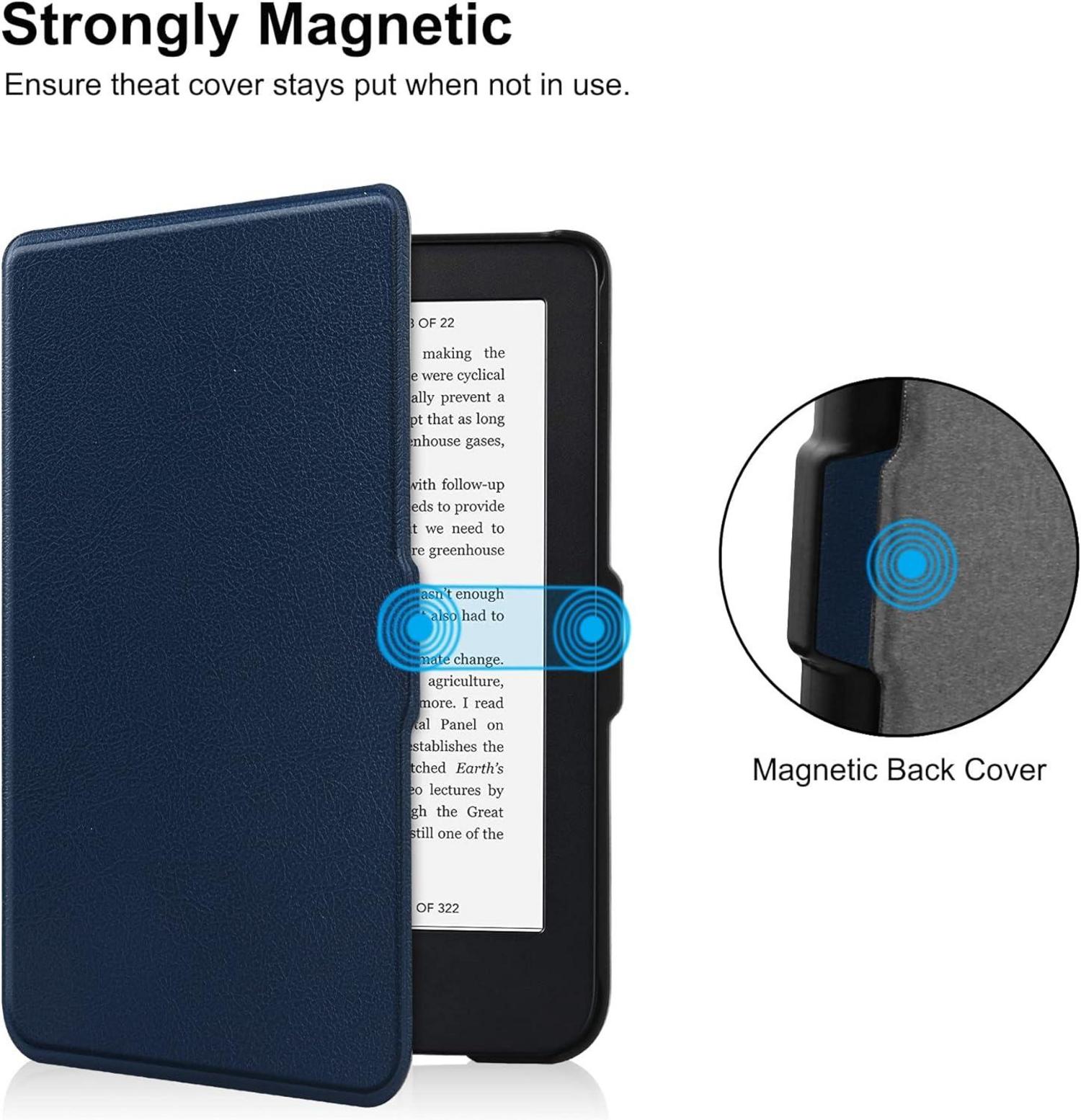 HGWALP Slim Shell Hülle für 6 Zoll eReader, Premium Cover mit Auto Sleep/Wake-Navy