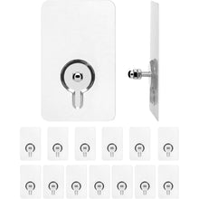 15 Stück transparente Klebeschrauben 14mm - 5 x 8 cm - 10 kg