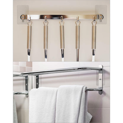 15 Stück transparente Klebeschrauben 14mm - 5 x 8 cm - 10 kg