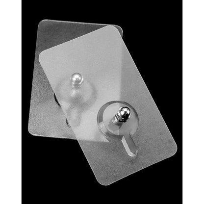 15 Stück transparente Klebeschrauben 14mm - 5 x 8 cm - 10 kg