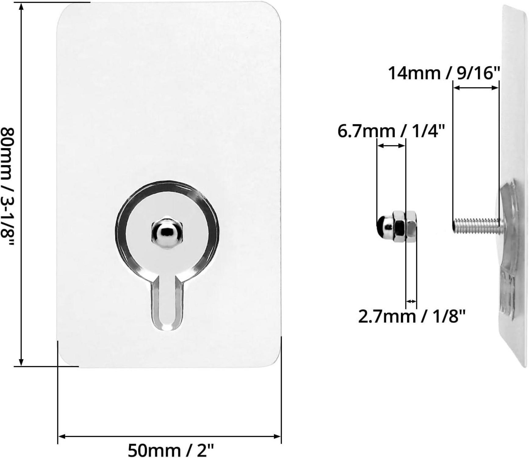 Klebe Schrauben Wandbefestigung 15 Stück 14mm 5x8 cm 10 kg