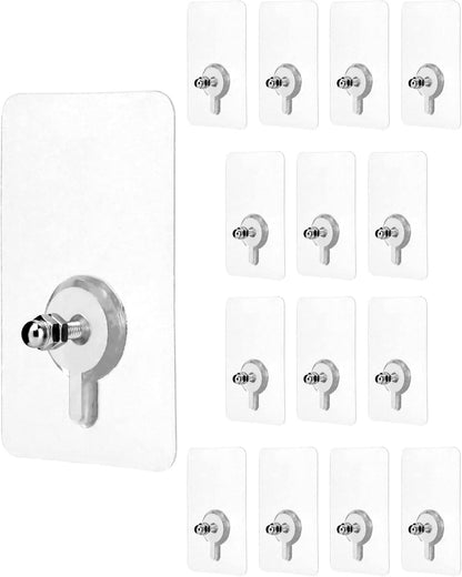 15er Pack Klebeschrauben für Wandmontage 14mm - 5x8cm - 10 kg Belastbarkeit