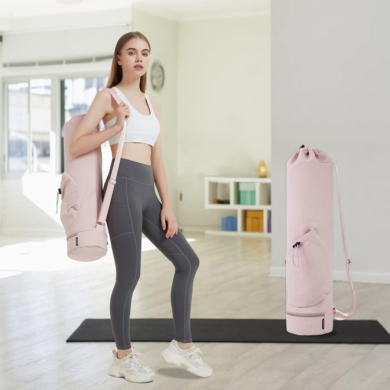 Yogatasche Damen Nassfach Flaschentasche Sporttasche Verstellbarer Schultergurt