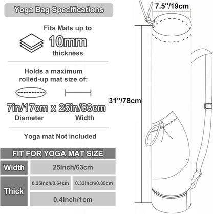 Yogatasche Damen Nassfach Flaschentasche Sporttasche Verstellbarer