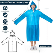 Wasserdichter Regenponcho Damen Herren – Faltbar & Wiederverwendbar