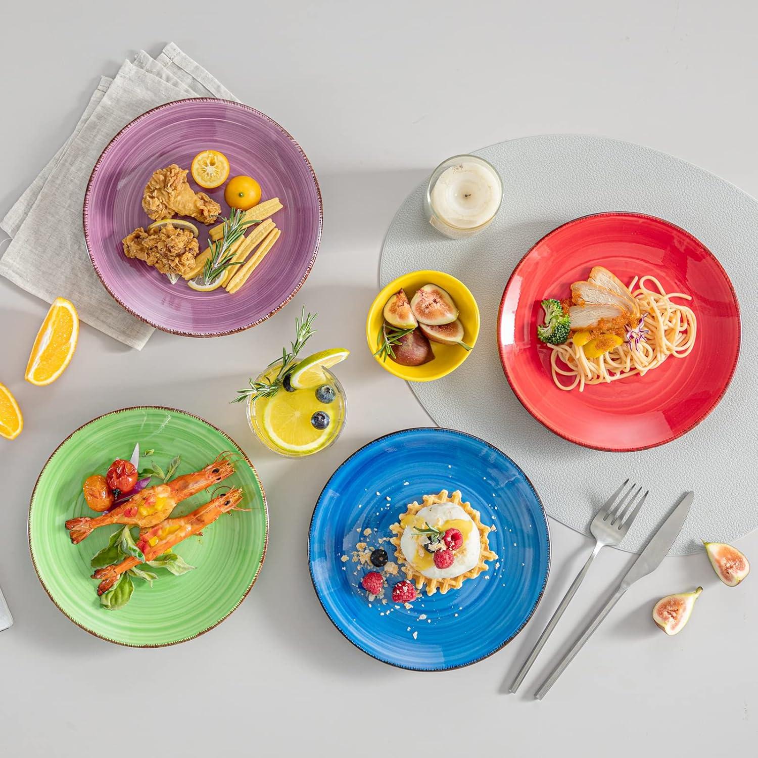 6er Set Bonita Speiseteller Steingut Ø 21,5 cm Spülmaschine Mikrowelle
