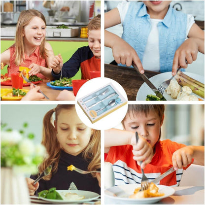 Kinderbesteck-Set Edelstahl 3er Set für Jungen & Mädchen