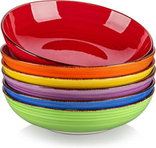 Suppenschalen Set Steingut bunt groß vielseitig 6er-Pack