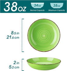 Suppenschalen Steingut Bonita Pastateller 6er Set Spaghetti