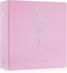 Fotoalbum 10x15 Leinen Einsteckalbum 600 Fotos Rosa