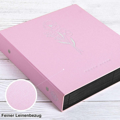 Fotoalbum 10x15 Leinen Einsteckalbum 600 Fotos Rosa