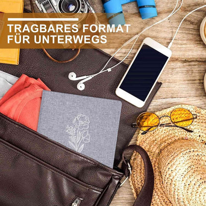 Fotoalbum 10x15 Leinen Einsteckalbum 100 Taschen 2er Packung Grau