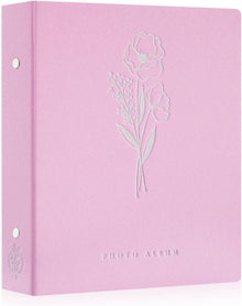 Fotobuch 10x15 Einsteckalbum 400 Fotos Leinen Hochformat Rosa