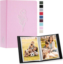 Fotoalbum 10x15 100 Taschen 2er Set Leinen Rosa