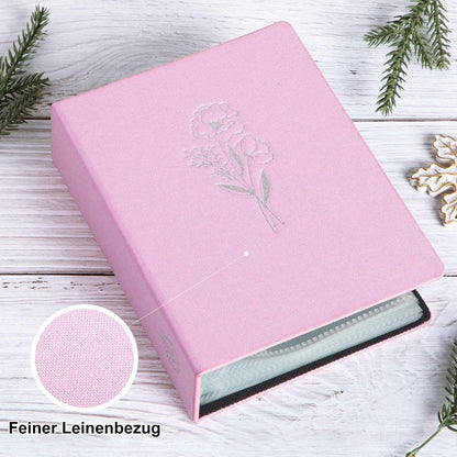 Fotoalbum 10x15 100 Taschen 2er Set Leinen Rosa