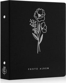 Fotoalbum 10x15 400 Taschen Leinen Schwarz Hochformat eleganter