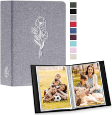 Fotoalbum 10x15 50 2er Pack Leinen Einsteckalbum Hochformat Grau