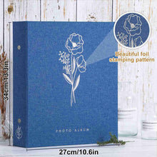 Leinen Fotoalbum 10x15 400 Taschen Blau Hochformat Bilder