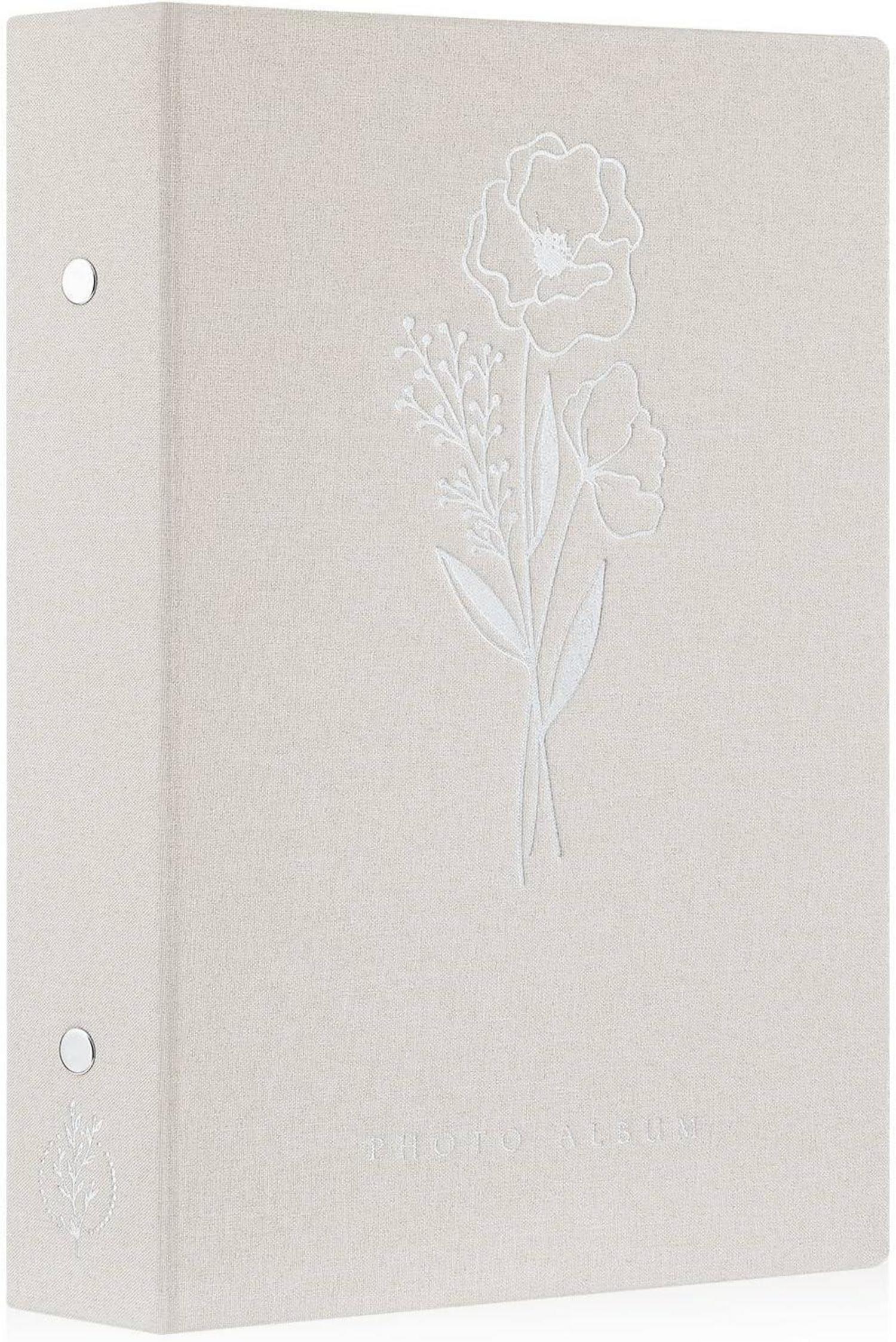 Fotoalbum 300 Taschen 10x15 Leinen Beige Einsteckalbum