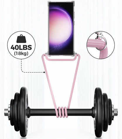 Handykette Handyhülle für Samsung Galaxy S23 Ultra-Roségold
