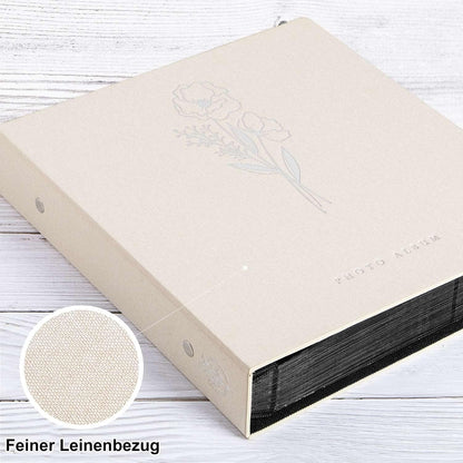 XXL Fotoalbum 1000 10x15 Leinen Einsteckalbum Beige