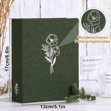Fotorahmen 10x15 Leinen Einsteckalbum 50 Fotos Grün 2er Pack