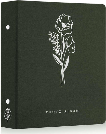 Fotoalbum 10x15 400 Leinen Einsteckalbum Hochformat Grün